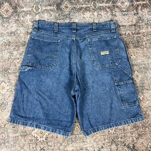 Vintage Baggy Wrangler Capenter Jorts Size 38 Blue